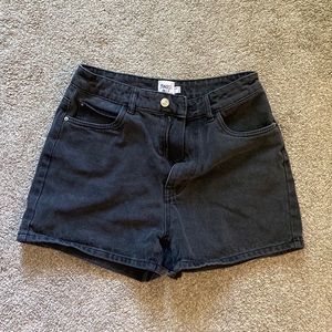 Princess Polly Black Jean Shorts